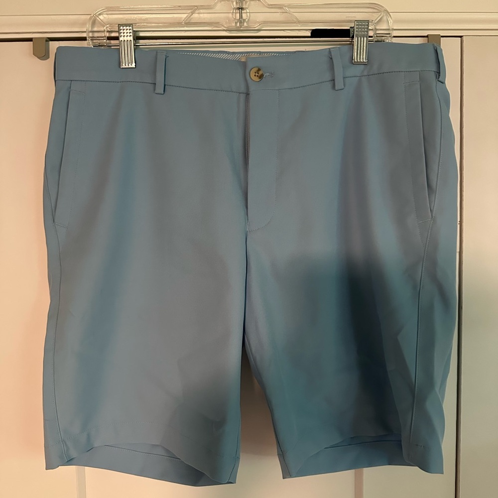 Peter Millar Blue Flat Front Shorts